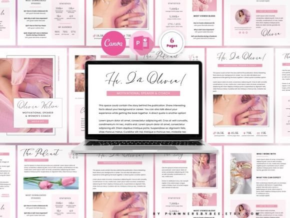 Download ► 6 Page Media Kit Canva Template - Media Collection