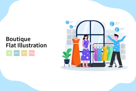 Download Boutique Vector Illustration Flat Design - Boutique Collection