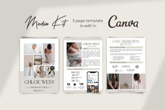 Download Content Creator Media Kit Canva Template - Media Collection