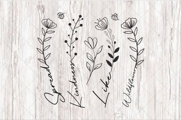 Download SVG PNG Spread Kindness Like Wildflowers - Premium Bundle