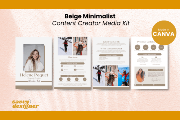 Download Content Creator Media Kit Canva Template - Media Collection