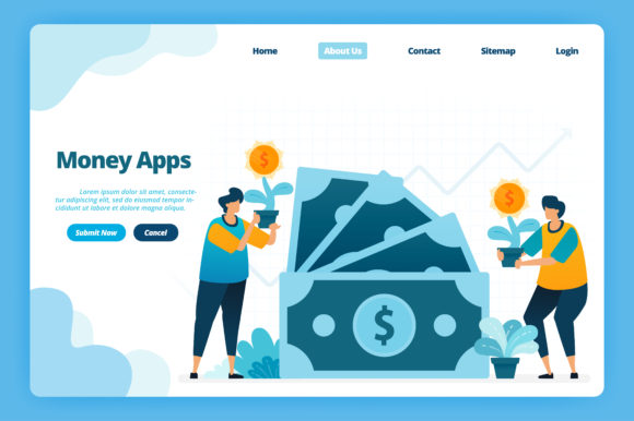 Download Landing Page of Financial Money Apps - Financial Collection