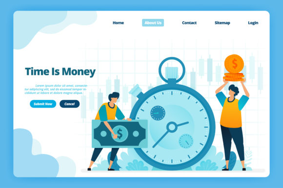 Download Financial Landing Page of Time is Money - Financial Collection