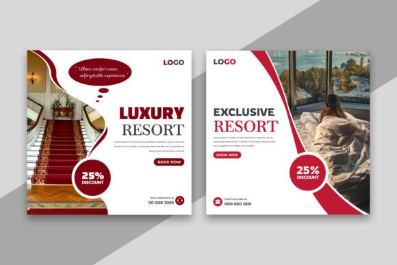 Download Luxury Hotels Social Media Post Banner - Media Collection