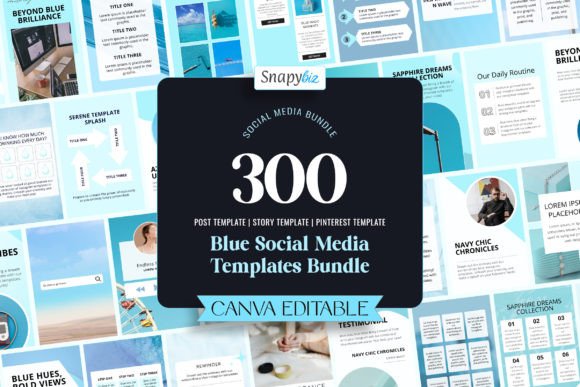 Download Blue Social Media Templates Bundle - Media Collection