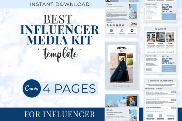 Download Influencer Media Kit Canva Templates - Media Collection