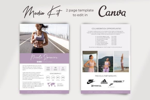 Download Fitness Influencer Media Kit Template - Media Collection