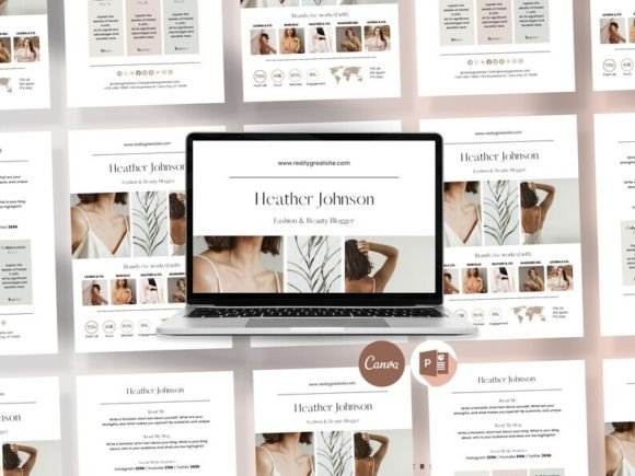 Download 2 Page Media Kit Canva Template, Instagram - Media Collection