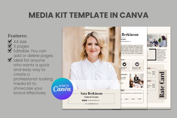 Download Media Kit in Canva Template - Media Collection