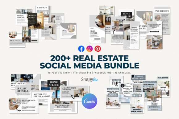 Download Real Estate Social Media Canva Bundle - Media Collection