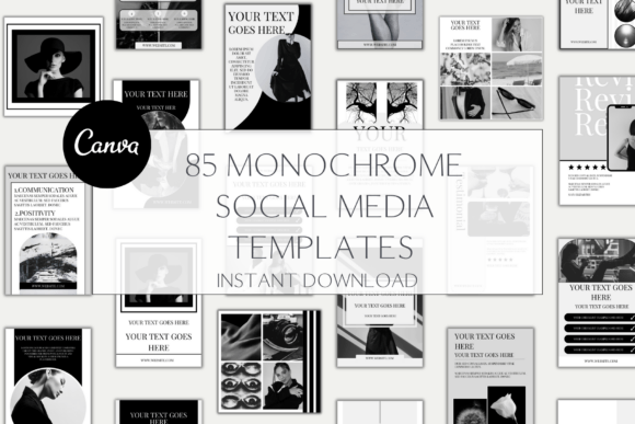 Download 85 Monochrome Social Media Templates - Media Collection