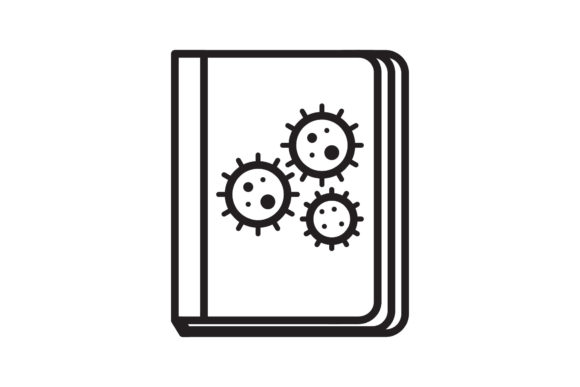 Download Book Icon Virus Black Line Design Vector - Book Collection