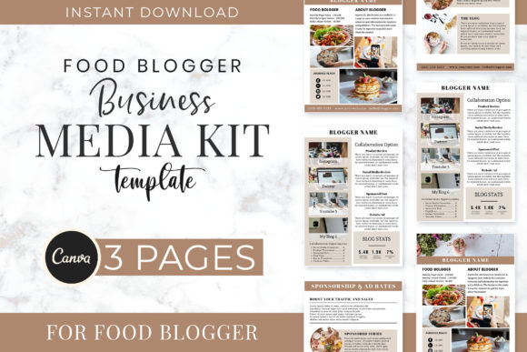 Download Food Blogger Business Media Kit Template - Media Collection