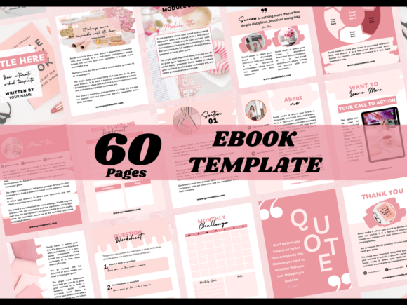 Download ECourse Ebook &amp; Workbook for Canva - Book Collection