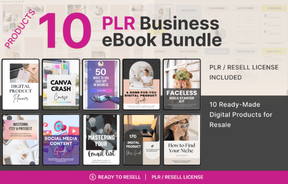 Download 10 Done-for-You PLR EBooks - Online Biz - Book Collection